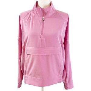 Athleta Womens Boundless Popover‎ Jacket Size Medium Maritima Pink Lightweight